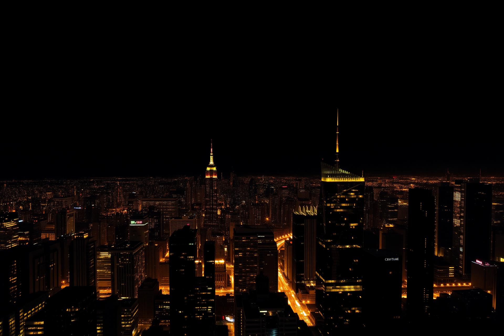 Cinematic city skyline